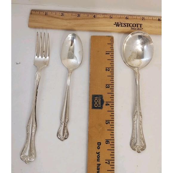 National Imperial Plate Queen Elizabeth Silverplate Flatware 18 Pieces Vintage - Picture 15 of 16